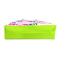 SnobCiety Repeat Weekender Bag | White & Lime