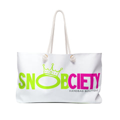 SnobCiety Weekender Bag | White