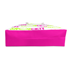 SnobCiety Repeat Weekender Bag | White & Pink